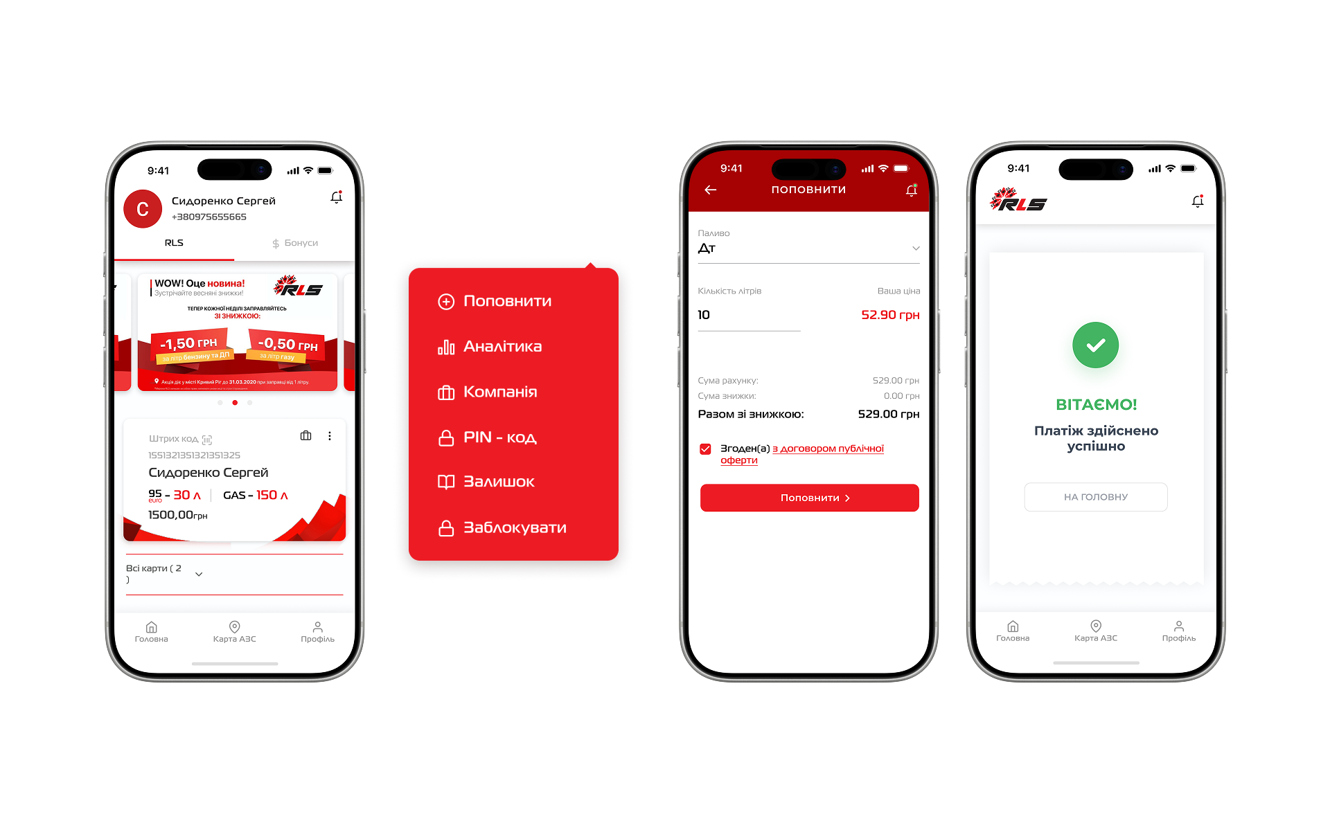 RLS — ліміти палива